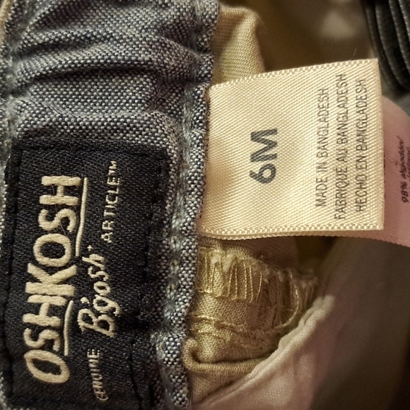 Oshkosh B'Gosh 6 month boys tan stretch shorts new - Picture 4 of 5